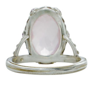 JAIPUR CROWN OFFSET OVAL, ROSE QUARTZ