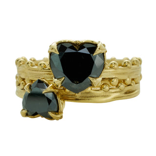 JAIPUR SWAY SOLITAIRE, BLACK HEART