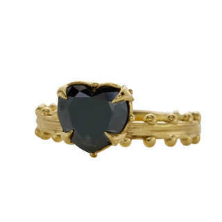 JAIPUR SWING AND SWAY 2-RING STACK, BLACK HEART