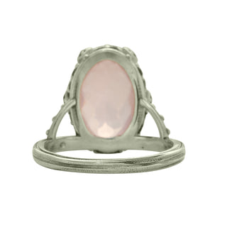 JAIPUR CROWN OFFSET OVAL, ROSE QUARTZ